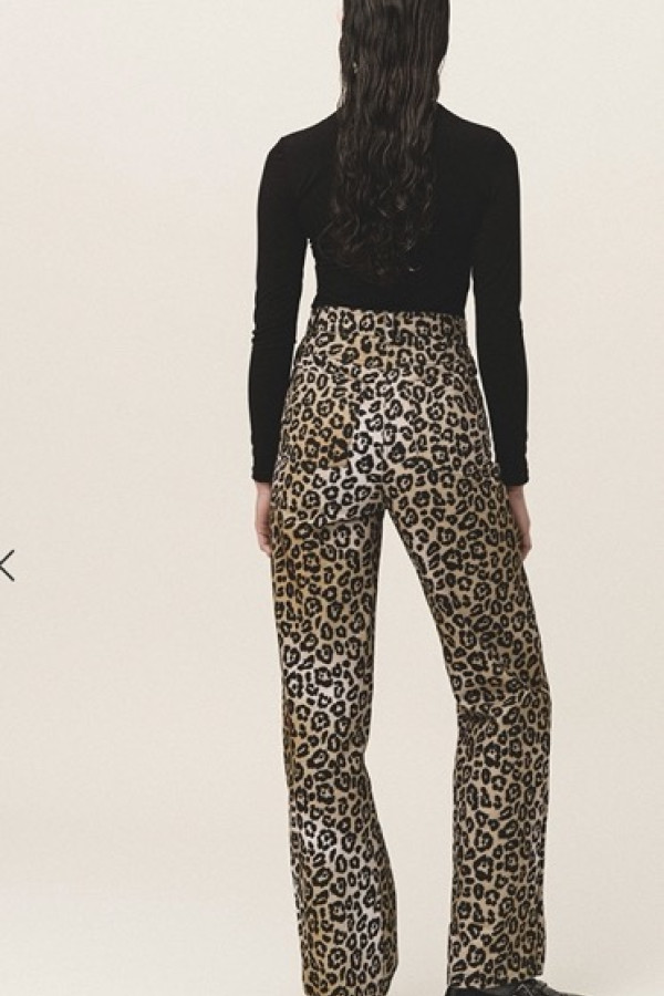 SAILOR LEOPAR PRINTED STRAIGHT PANTS